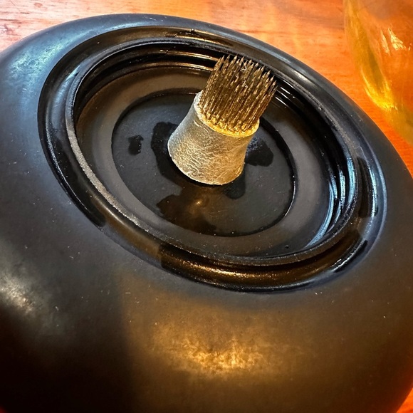 Vintage P. M. Inc. Lewis P Weil Flower Frog Arrangement Glass Globe - Picture 6 of 9